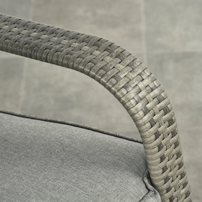 PE Rattan Rocking Recliner with Footrest
