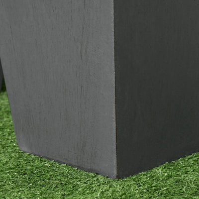 2-Pack Outdoor Planter Set, Flower Pots with Drainage Holes, Durable & Stackable Plant Pot, 22in & 18in, for Porch, Entryway, Patio, Yard, Garden, Gray