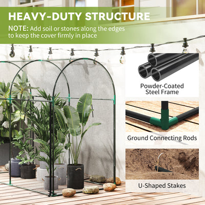 Crop Cage, 6' x 3' x 5' Large Plant Protection Tent with Zippered Door, Outdoor Garden Cage