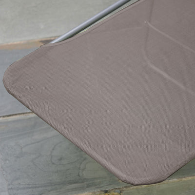 Folding Chaise Lounge Chair, Pool Sun Tanning Chair, Outdoor Lounge Chair with 5-Position Reclining Back Brown