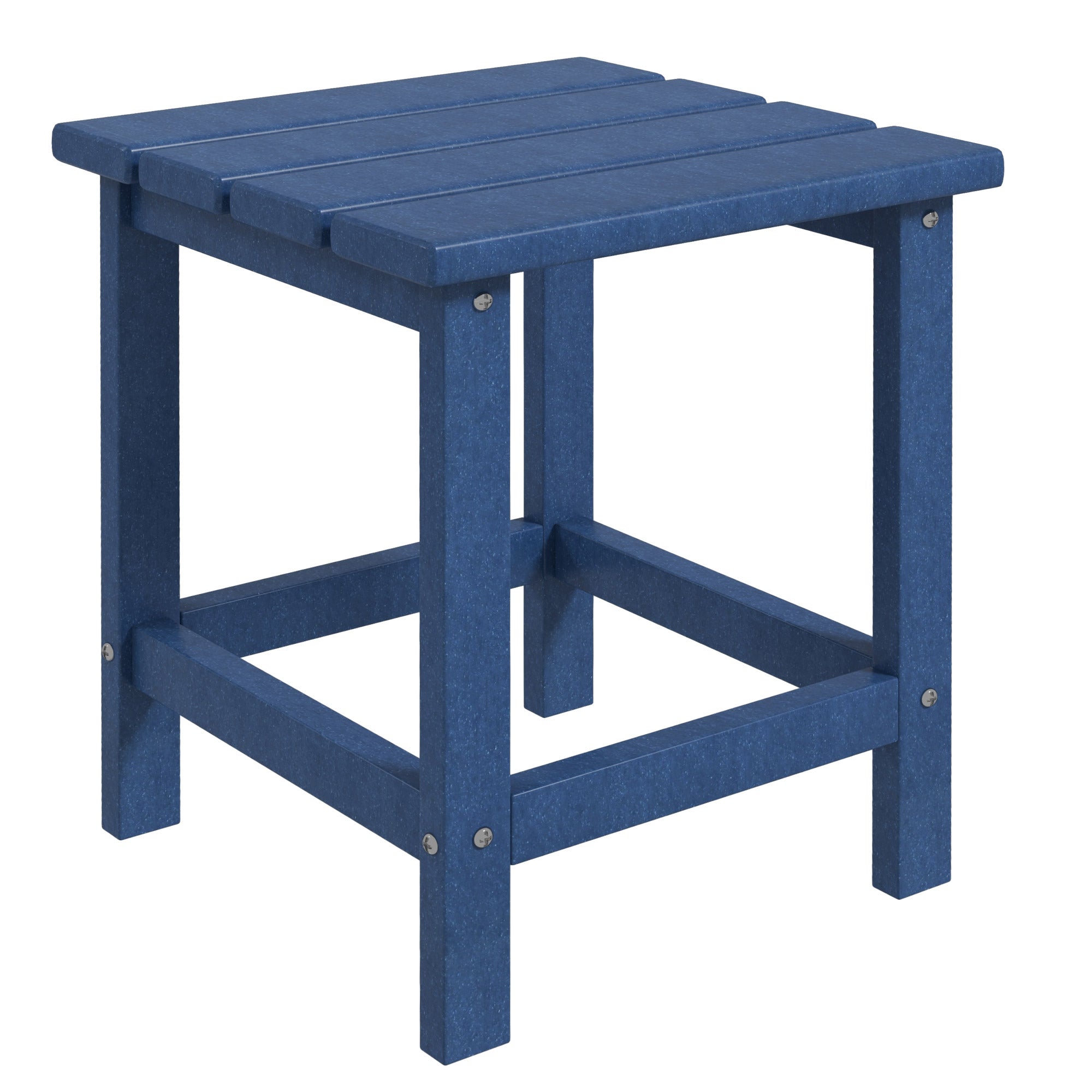 Adirondack Side Table, Square Patio End Table, Weather Resistant 15" Outdoor HDPE Table for Porch, Pool, Balcony