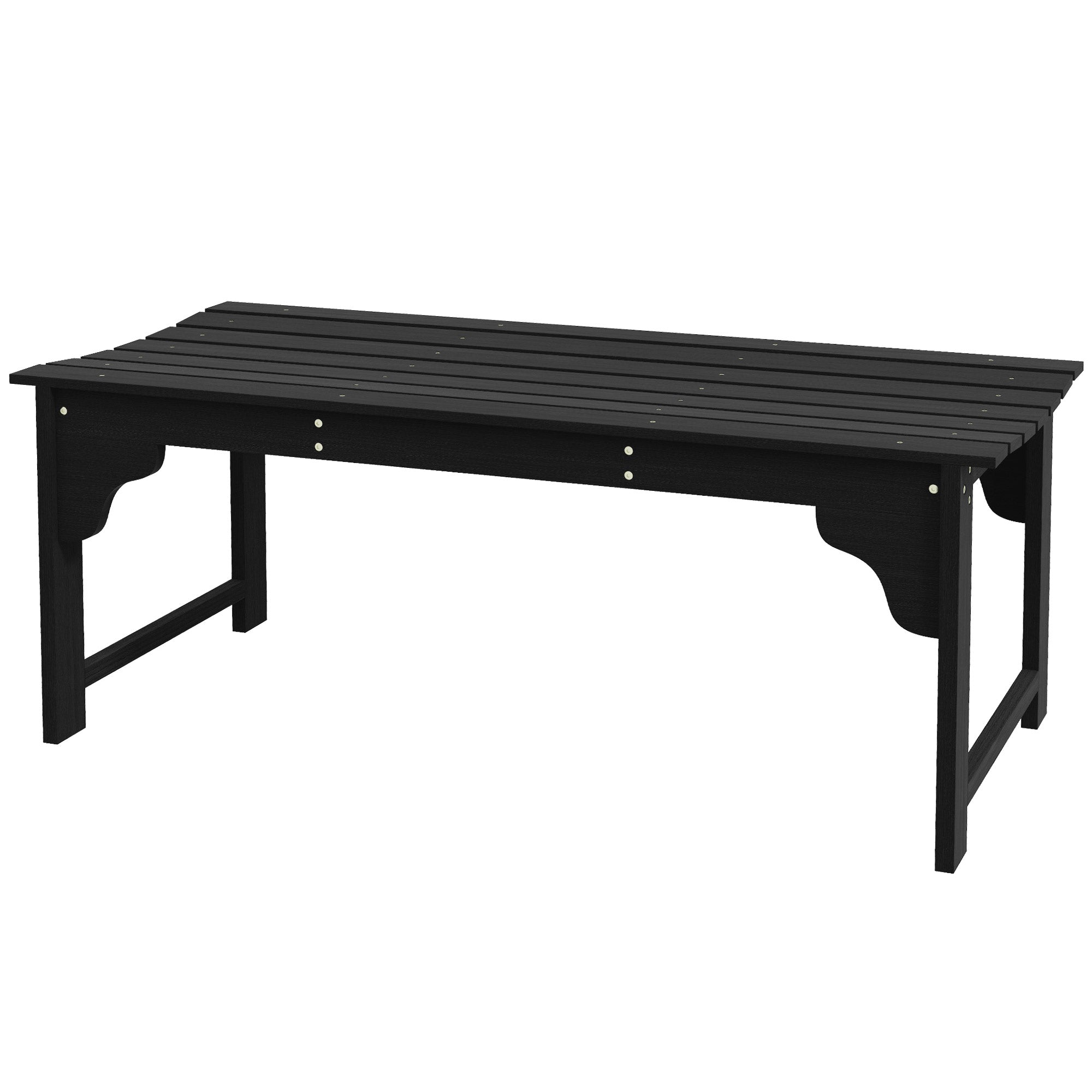 Slatted Wooden Garden Bench, Curved Seat Front Porch Bench