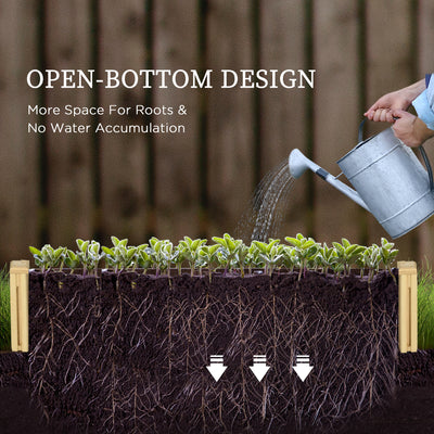 Wood Planter Box with Trellis for Climbing Plants, Raised Garden Bed for Outdoor Flowers Herbs, 91"x24"x43", Natural