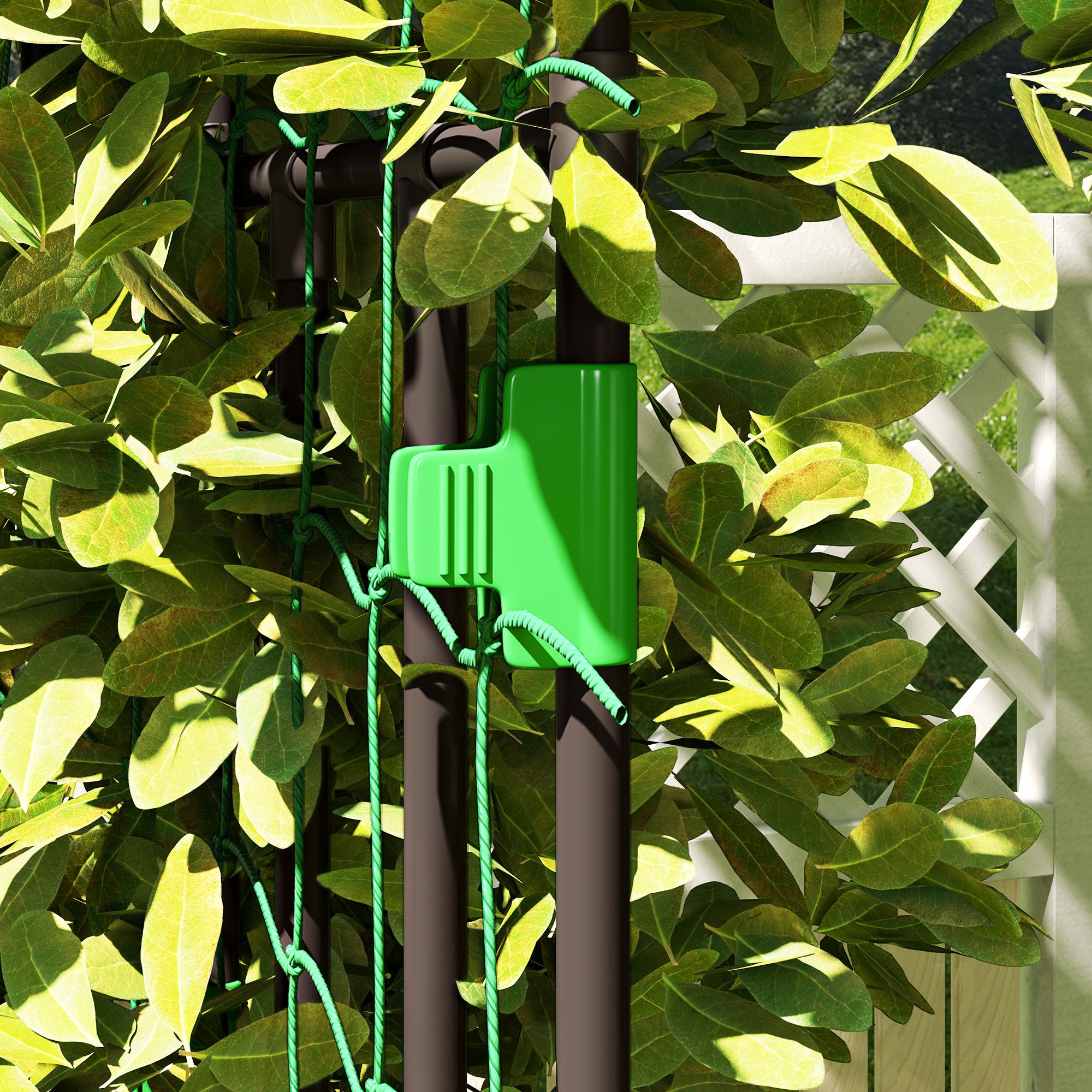 Garden Arch Trellis, 8 FT Tall Metal Plant Trellis Support with Climbing Net, Cucumber Trellis for Climbing Plants