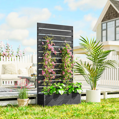 Trellis Planter for Climbing Plants, Raised Garden Bed with Trellis, Planter Box for Outdoor Garden