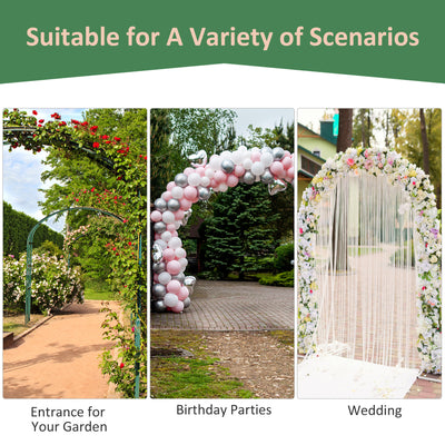 7Ft Garden Arch Arbor, Metal Arch Trellis for Climbing Vines, Garden Archway for Wedding, Bridal Party, Ceremony