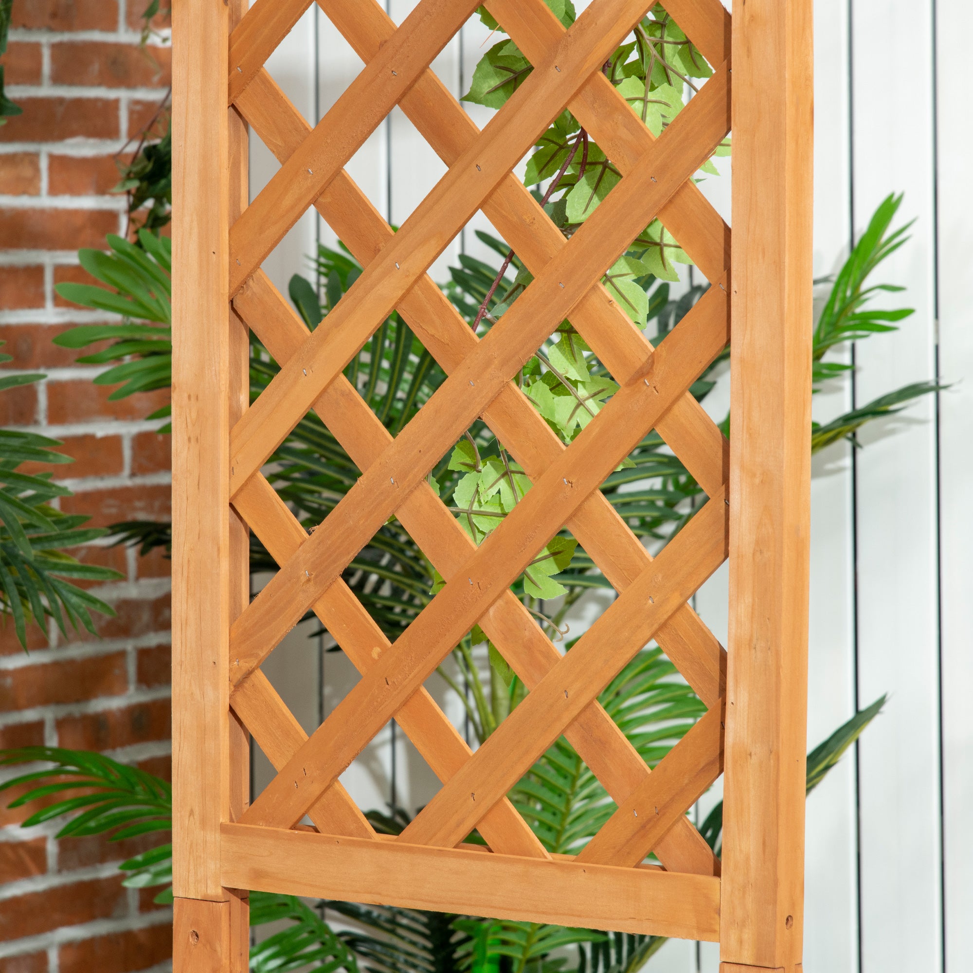 Patio Garden Bench, Wooden Bench, Outdoor Bench for Vines/Climbing Plants