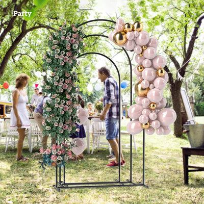 Metal Arch Backdrop Stand Set of 3, 7/6.5/6 ft Wedding Arch Frame, Balloon Backdrop Arch Stand Set for Birthday Party, Bridal Shower, Graduation, Ceremony, Banquet Decorations