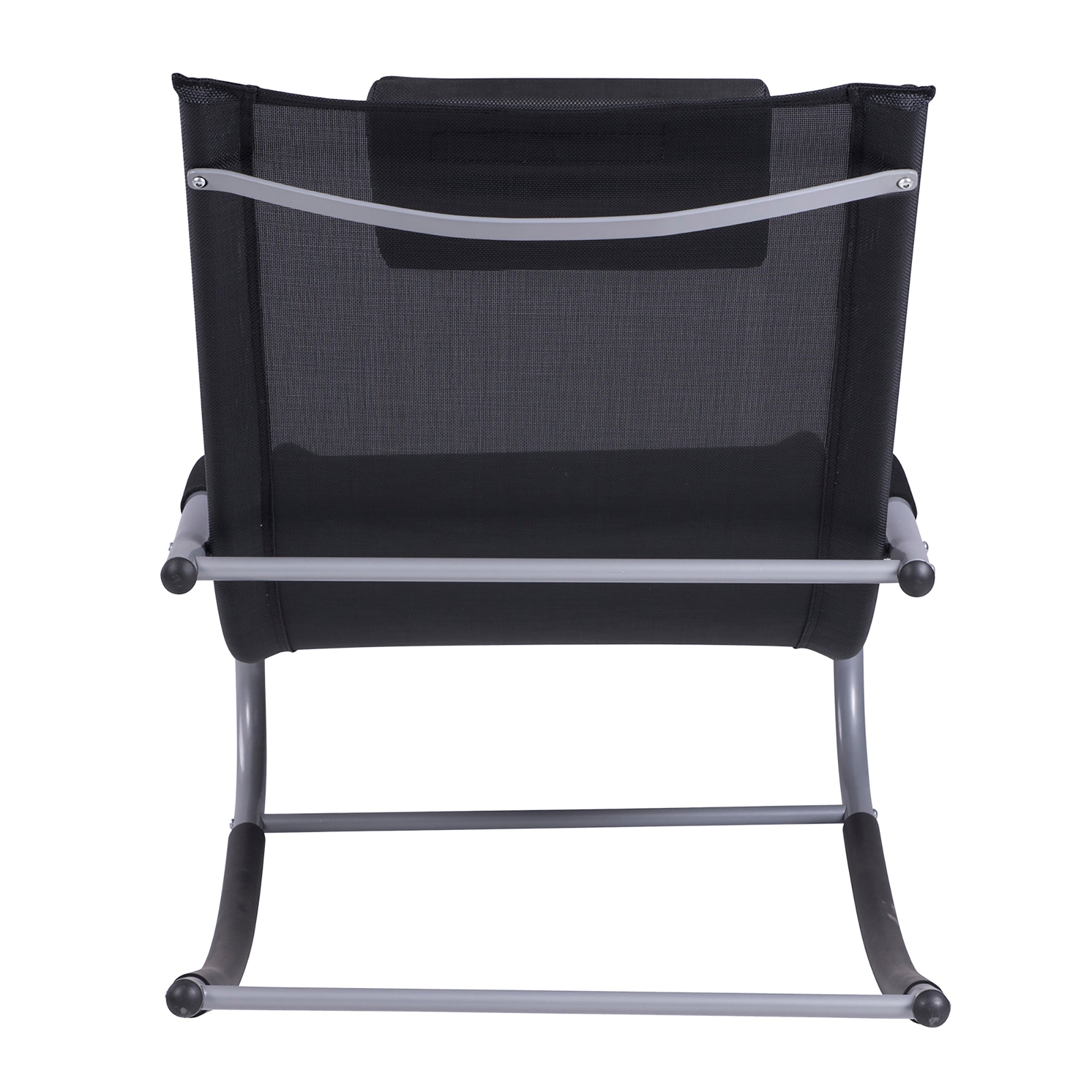 Zero Gravity Rocking Chair Outdoor Chaise Lounge Chair Recliner Rocker with Detachable Pillow and Weather-Fighting Fabric for Patio, Deck, Pool