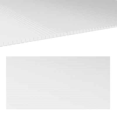 Polycarbonate Greenhouse Panels UV Protected Twin-Wall Polycarbonate Sheet 47.2" x 23.6" 10 Pack Clear