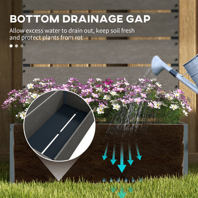 Trellis Planter for Climbing Plants, Raised Garden Bed with Trellis, Planter Box for Outdoor, 28.25" x 15" x 59"
