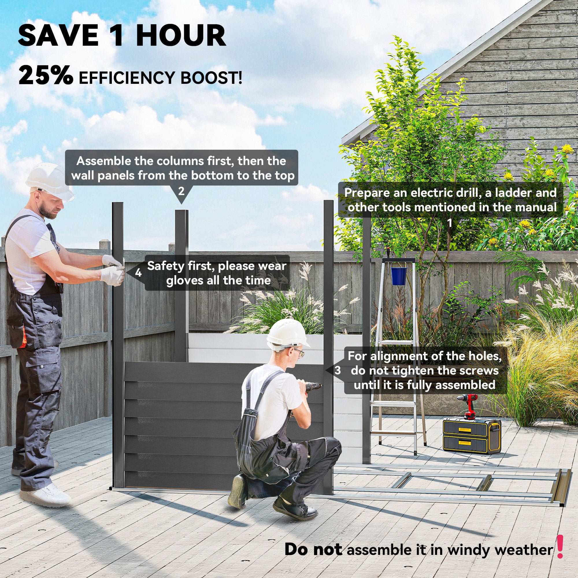 4.6' x 9' Outdoor Storage Shed, Lean to Metal Shed with Foundation Kit, Lockable Doors and Gloves for Patio, Lawn