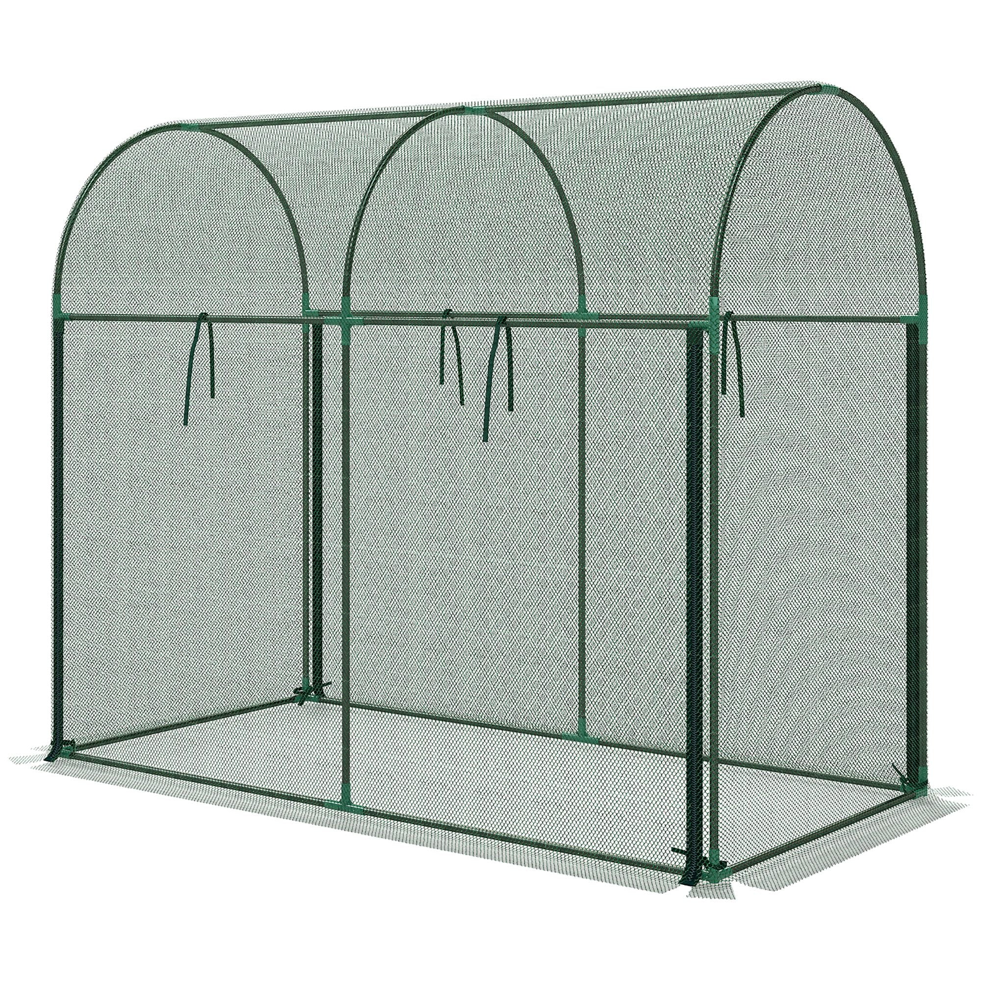 Crop Cage, 6' x 3' x 5' Large Plant Protection Tent with Zippered Door, Outdoor Garden Cage