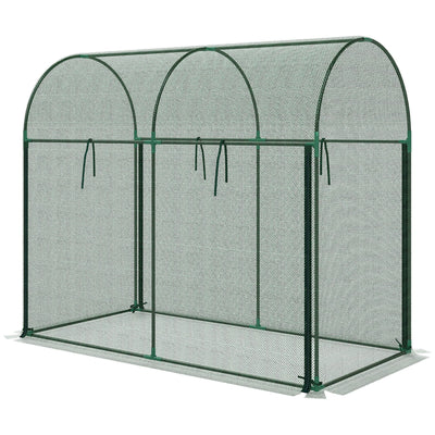 Crop Cage, 6' x 3' x 5' Large Plant Protection Tent with Zippered Door, Outdoor Garden Cage