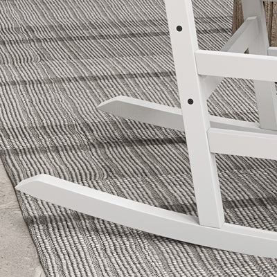 Outdoor Rocking Chair Set of 2, Patio Rocking Chair with Smooth Curves, High Density Wooden Rockers for Lawn Garden Porch, Supports Up to 350lbs