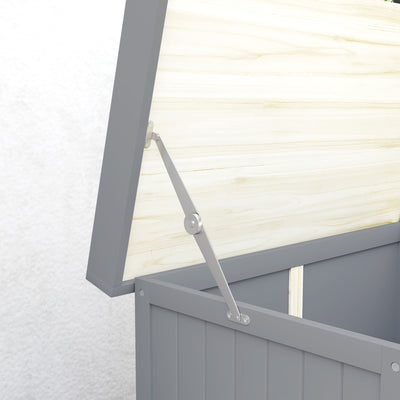 Outdoor Storage Cabinet, Garden Tool Shed with Metal Tabletop and Shelf, Wooden Potting Bench with 2 Doors