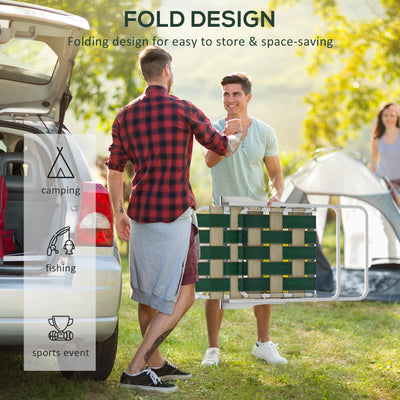 Set of 2 Patio Folding Chairs, Classic Outdoor Camping Chairs, Portable Lawn Chairs w/ Armrests