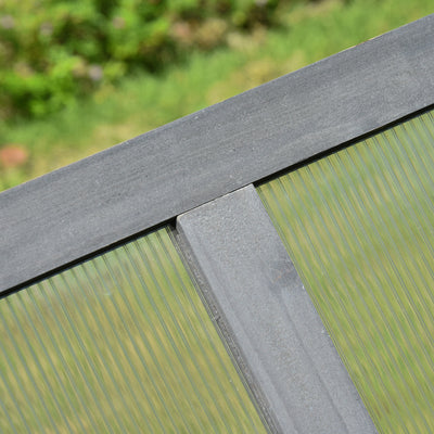 Wooden Cold Frame Greenhouse, Mini Greenhouse with Polycarbonate Board and Solid Wood Frame, Green House Cold Frame, Indoor Outdoor Terrarium Planter Box, 39" x 26" x 16", Natural