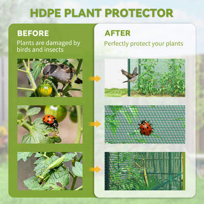 Crop Cage, 6' x 3' x 5' Large Plant Protection Tent with Zippered Door, Outdoor Garden Cage