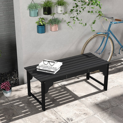 Slatted Wooden Garden Bench, Curved Seat Front Porch Bench