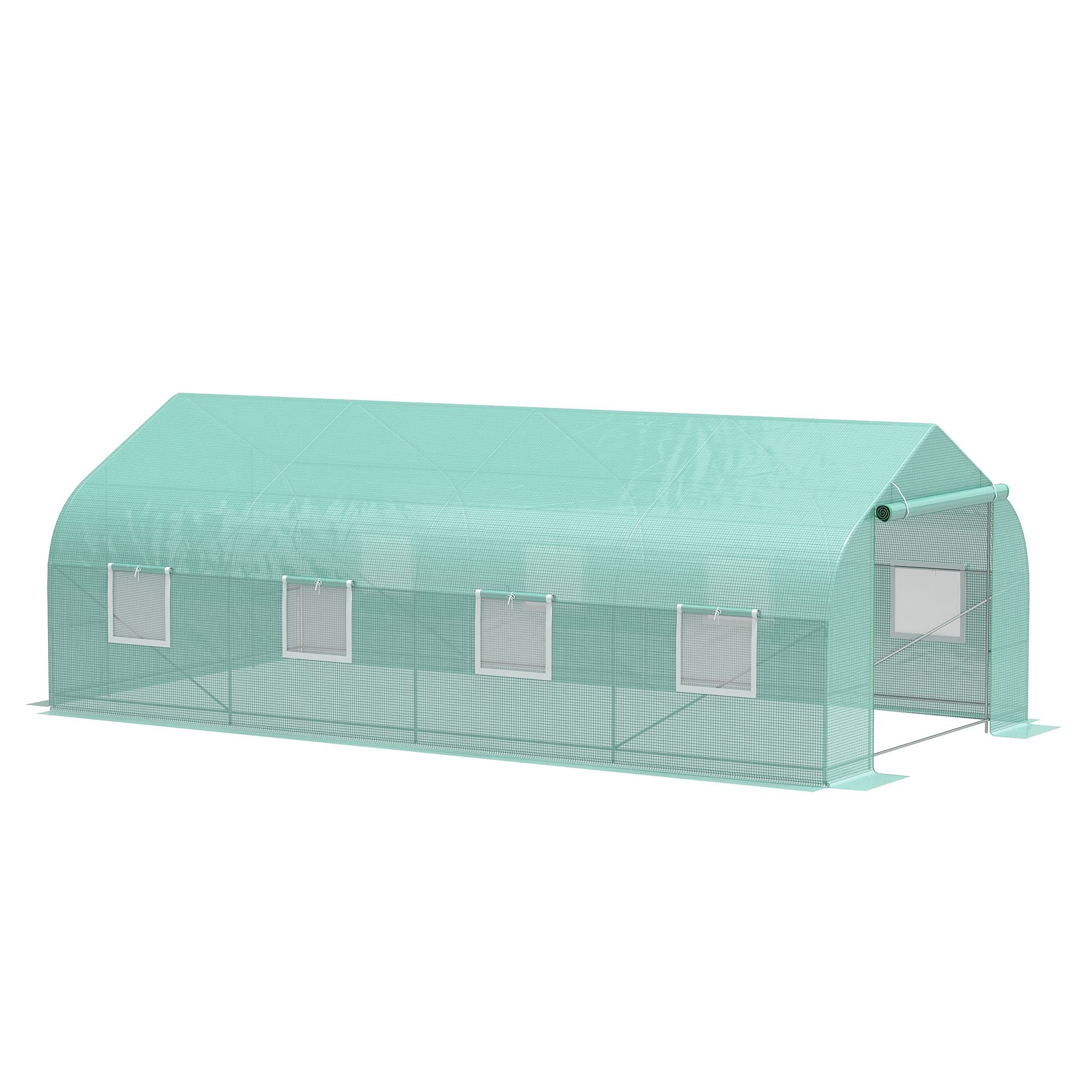 Walk In Tunnel Greenhouse, Portable Outdoor Plant House with Roll Up Doors