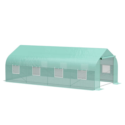 Walk In Tunnel Greenhouse, Portable Outdoor Plant House with Roll Up Doors