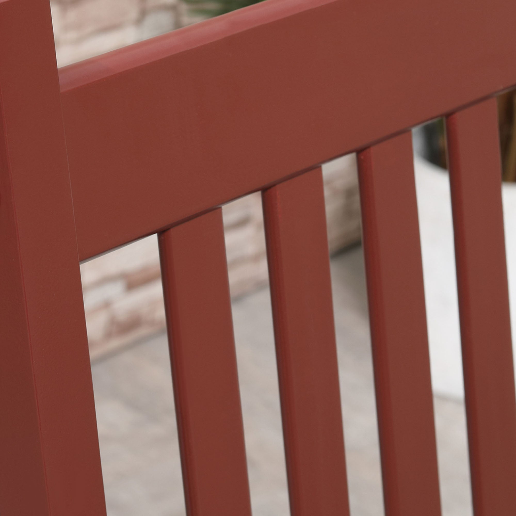 Outdoor Rocking Chair Set of 2, Patio Rocking Chair with Smooth Curves, High Density Wooden Rockers for Lawn Garden Porch, Supports Up to 350lbs