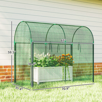 Crop Cage, 6' x 3' x 5' Large Plant Protection Tent with Zippered Door, Outdoor Garden Cage