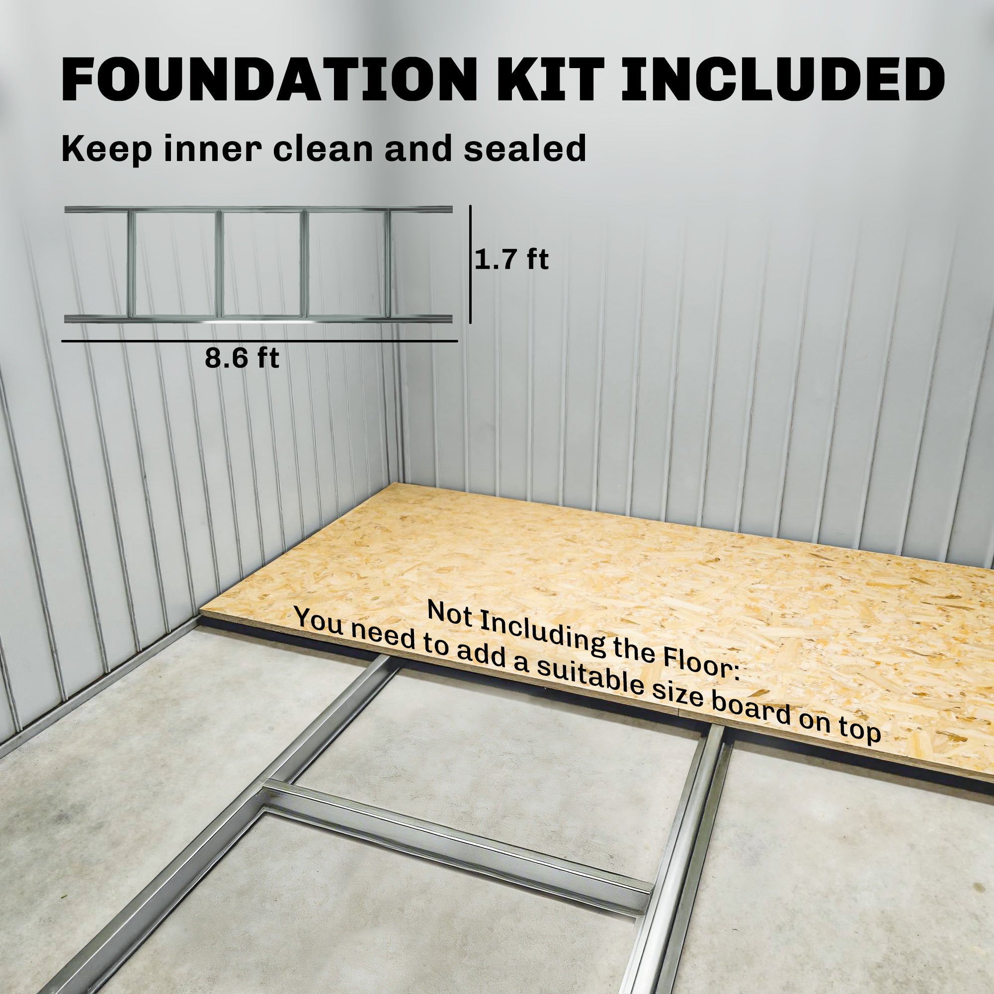 9' x 4' Metal Outdoor Storage Shed, Tool House with Double Lockable Doors for Backyard, Patio, Lawn, Garage