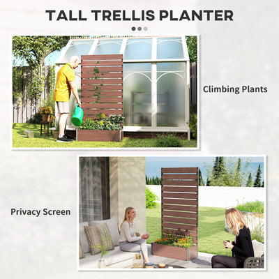 Trellis Planter for Climbing Plants, Raised Garden Bed with Trellis, Planter Box for Outdoor Garden
