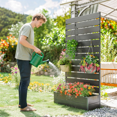 Trellis Planter for Climbing Plants, Raised Garden Bed with Trellis, Planter Box for Outdoor Garden