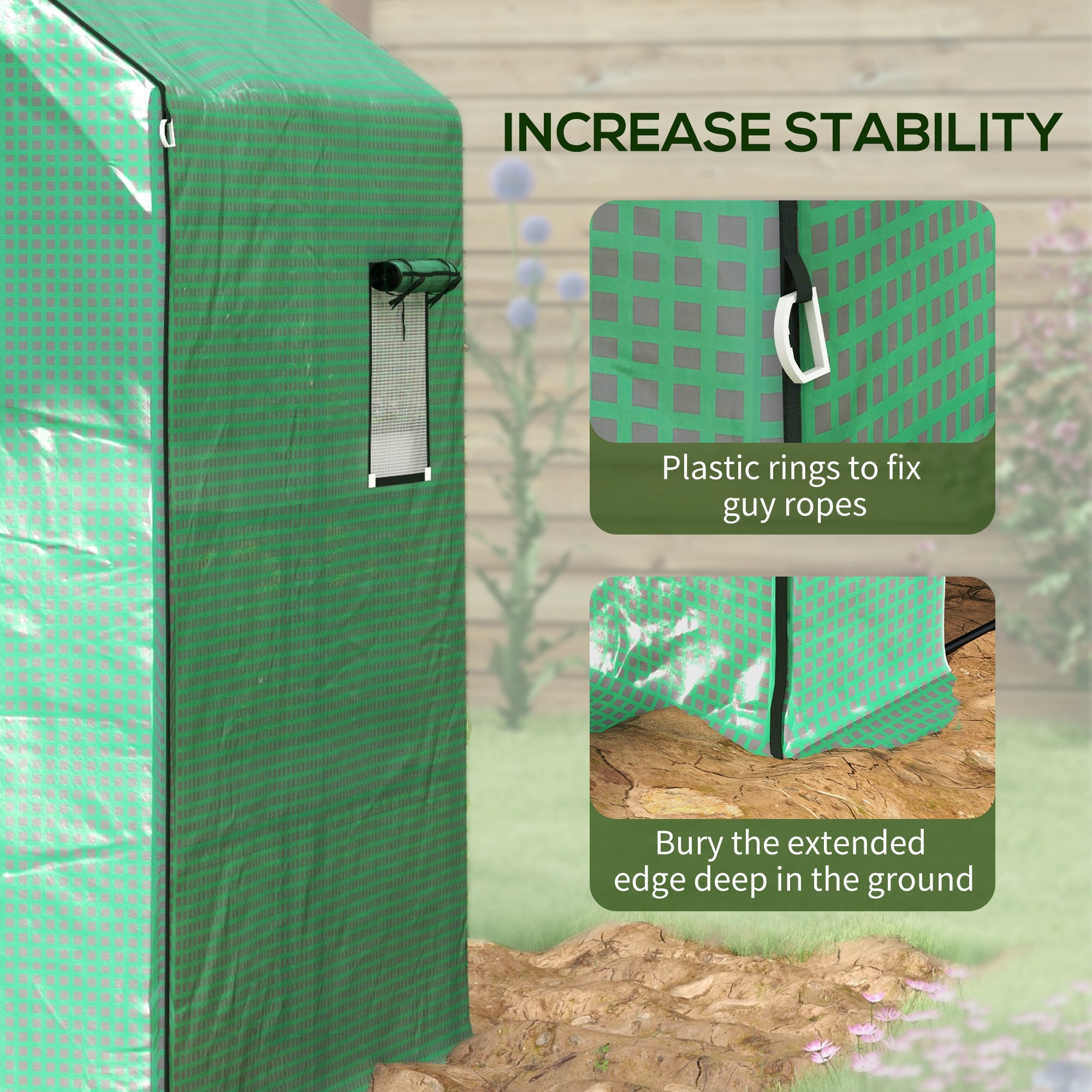 01-0472 Replacement Cover, 55" x 56.25" x 74.75" Walk-in Greenhouse Cover Reinforced Anti-Tear PE Hot House Cover