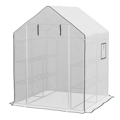 01-0472 Replacement Cover, 55" x 56.25" x 74.75" Walk-in Greenhouse Cover Reinforced Anti-Tear PE Hot House Cover