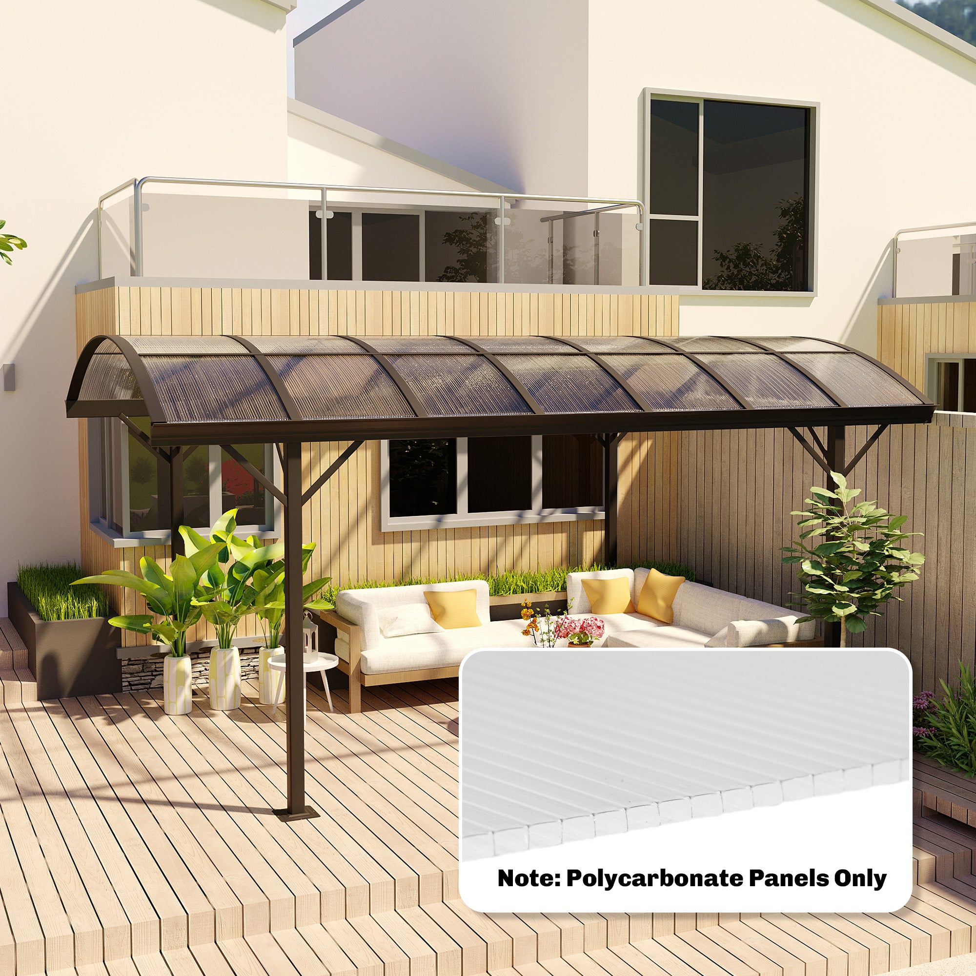 Polycarbonate Greenhouse Panels UV Protected Twin-Wall Polycarbonate Sheet 47.2" x 23.6" 10 Pack Clear