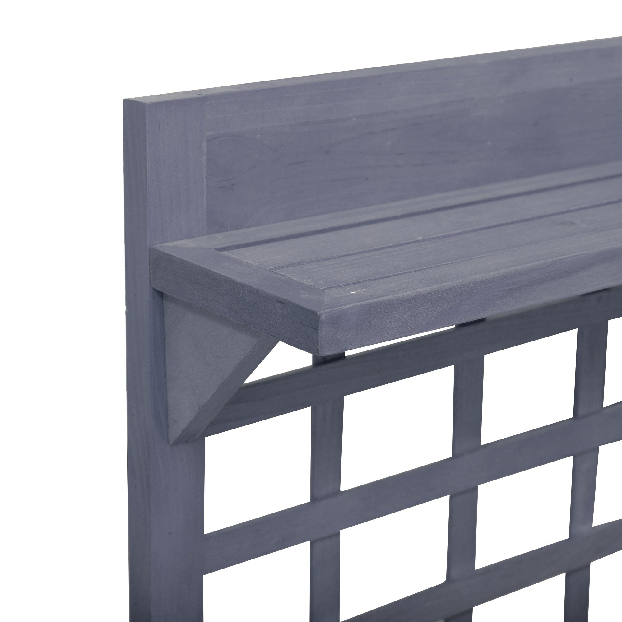 41" Raised Garden Bed Mobile Elevated Wooden Planter Box Stand with Wheels, Trellis and Storage Shelf