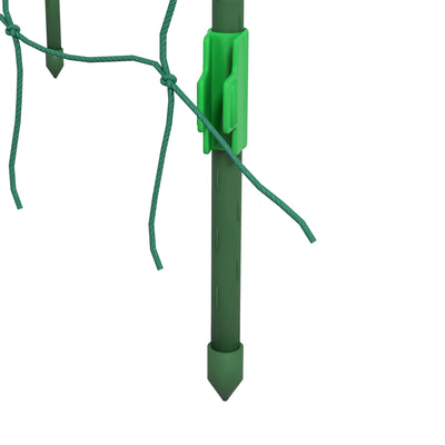 Metal Garden Trellis, Arch Trellis for Climbing Plants Outdoor, A-Frame, with Climbing Net, 17" x 72" x 72", Green