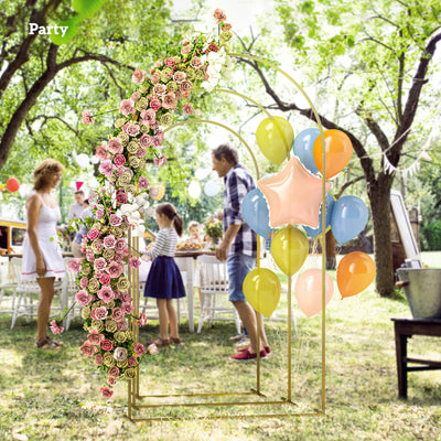 Metal Arch Backdrop Stand Set of 3, 7/6.5/6 ft Wedding Arch Frame, Balloon Backdrop Arch Stand Set for Birthday Party, Bridal Shower, Graduation, Ceremony, Banquet Decorations