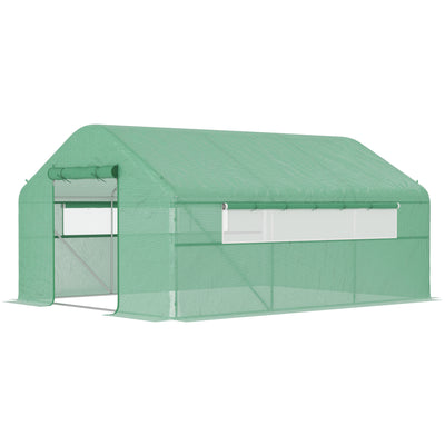13' x 10' x 6.5' Tunnel Greenhouse Hoop House with Upgraded Galvanized Steel Frame and Large Windows