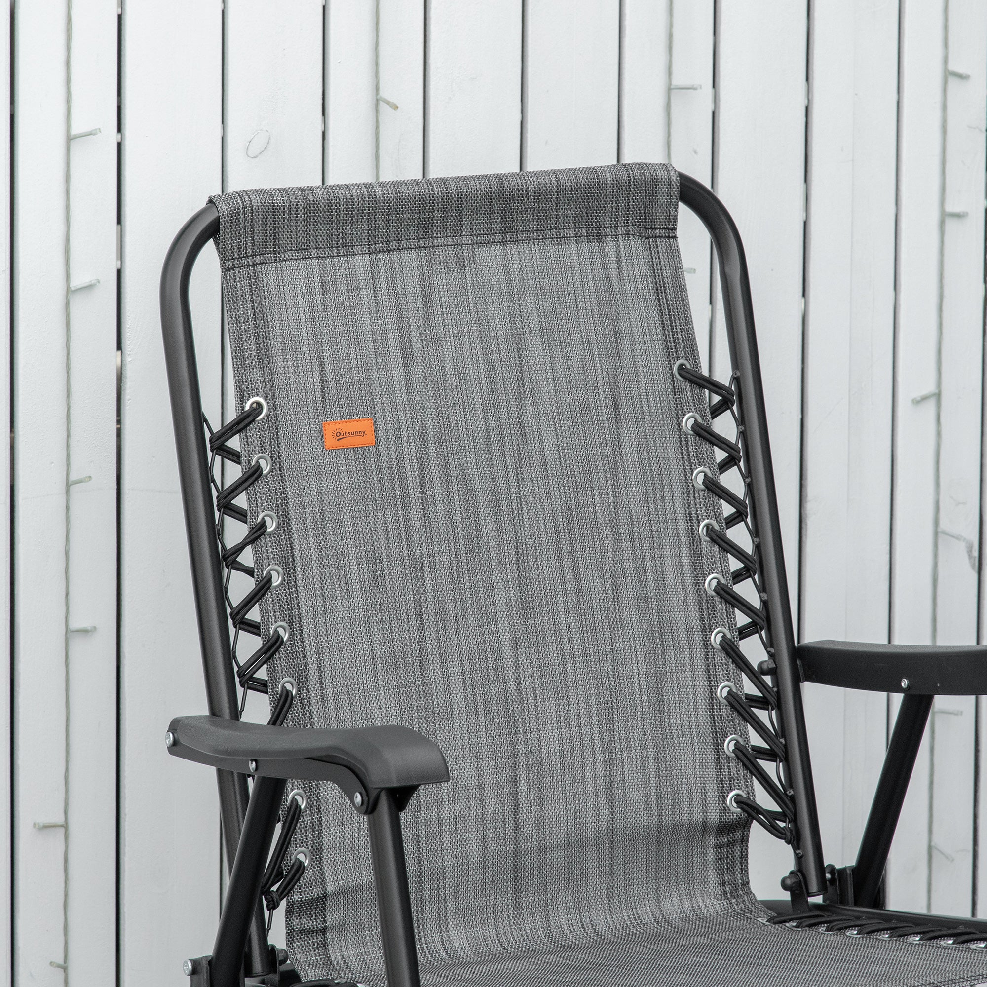 Patio Folding Chair, Sling Suspension Chair for Deck, Camping, Sports Events, Patio, Beach & Pool, Space Saving