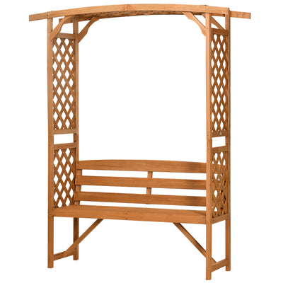 Patio Garden Bench, Wooden Bench, Outdoor Bench for Vines/Climbing Plants